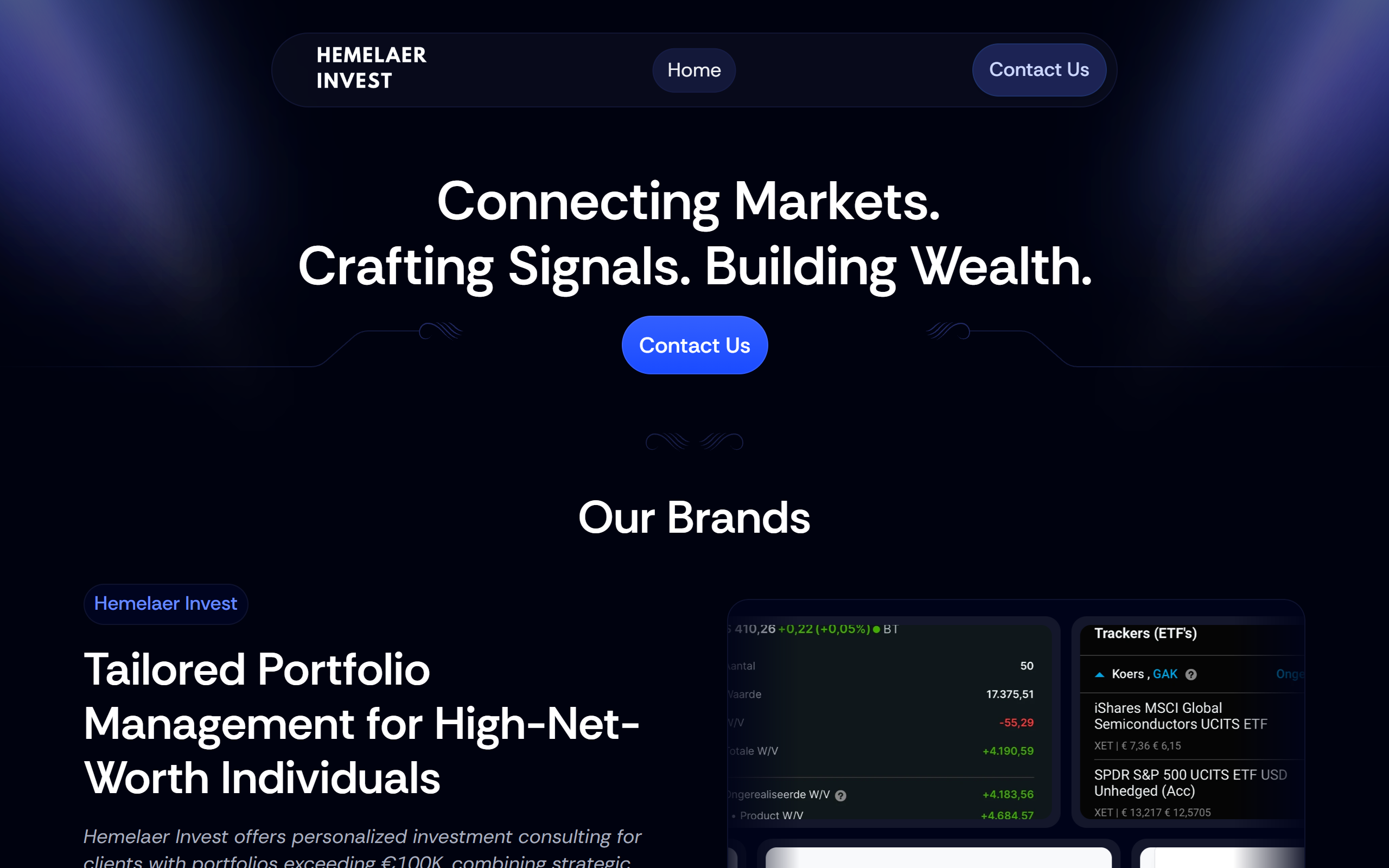 Hemelaer Invest website