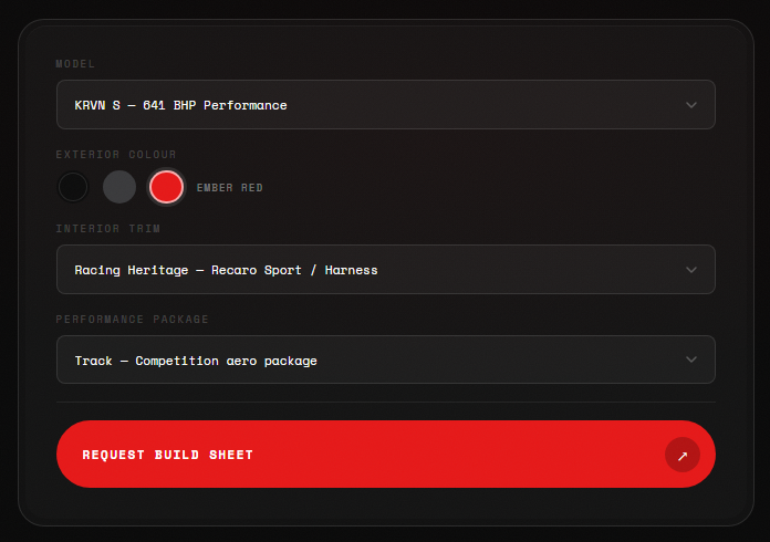 Configurator form detail