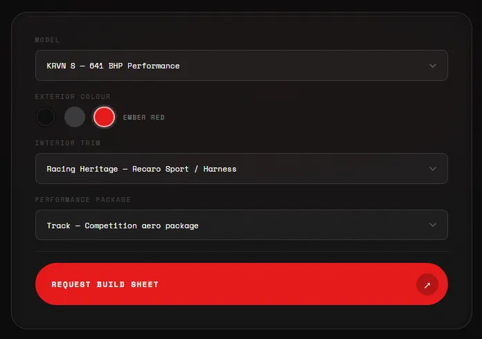 Configurator form detail
